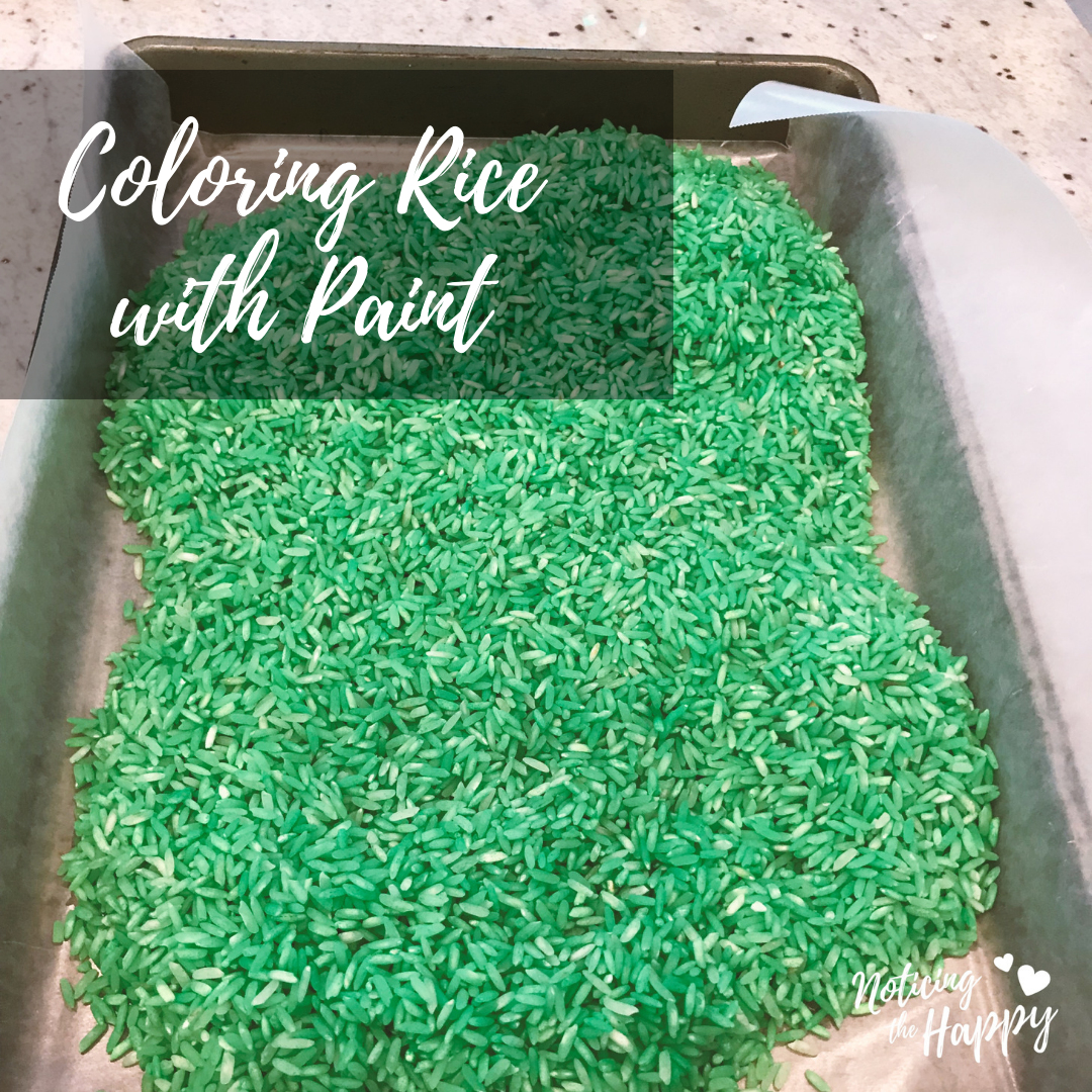 Paint One Rice Coloring Rice with Paint – Noticing the Happy